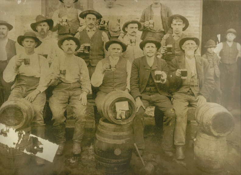 Stevens Point Brewery workers pose for a picture.jpg